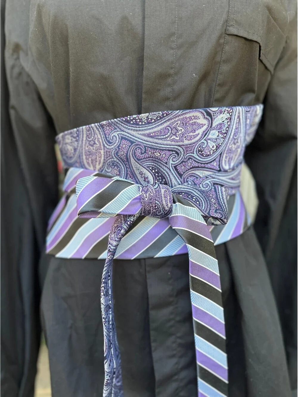 Upcycled Silk Obi Belt | Corset Style Wrap | OOAK | OS